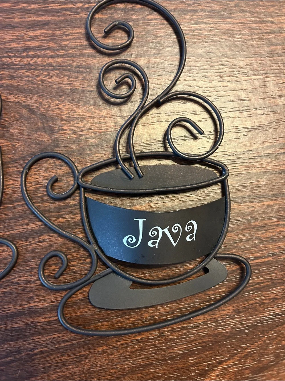 Decorative Black Coffee Wall Plaques - Set of 3